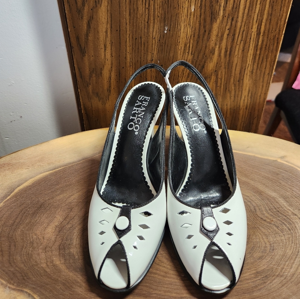 Franco Sarto open toe heels